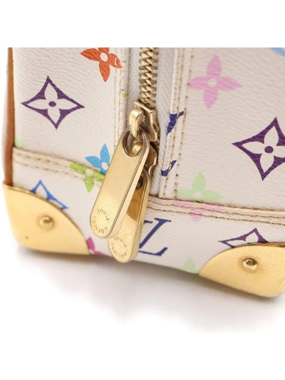 Louis Vuitton Tourville Blanc Monogram Multicolor Leather Handbag White
